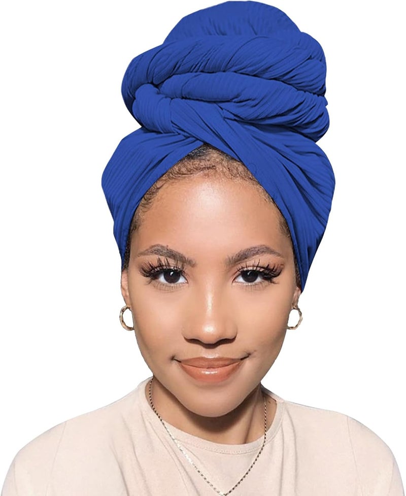 PWEOUKE Head Wraps for Black Women African Head Wrap Lightweight for Women Long Plain Turban Hair Scarf Scarves - Image 1